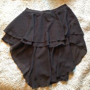 Frilly high low mesh skirt